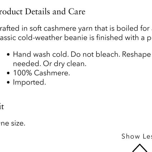 Vince‎ Plush Cashmere Chunky Knit Beanie Hat